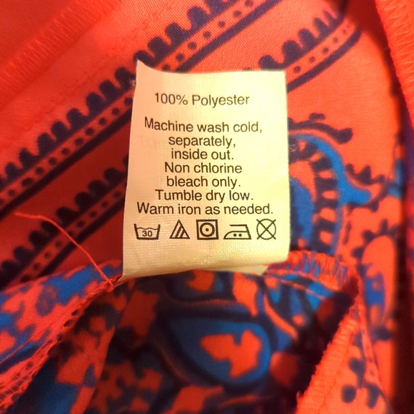 J.Crew dark‎ pink red paisley print popover tunic top - Picture 8 of 8